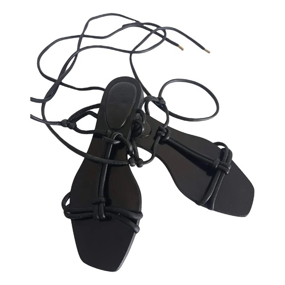 Massimo Dutti Black Sandals - Picture 1 of 7